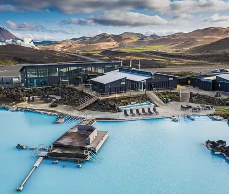 Akureyri Port: Myvatn Nature Baths & Godafoss Waterfall Tour - A quick look at the volcanic forms at Skútustaðagígar