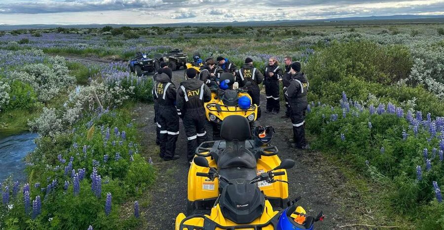 ATV guided trip close to dettifoss iceland - Riding beside the river near Dettifoss