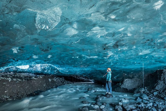 Crystal Ice Cave Adventure - Entering a natural ice cave