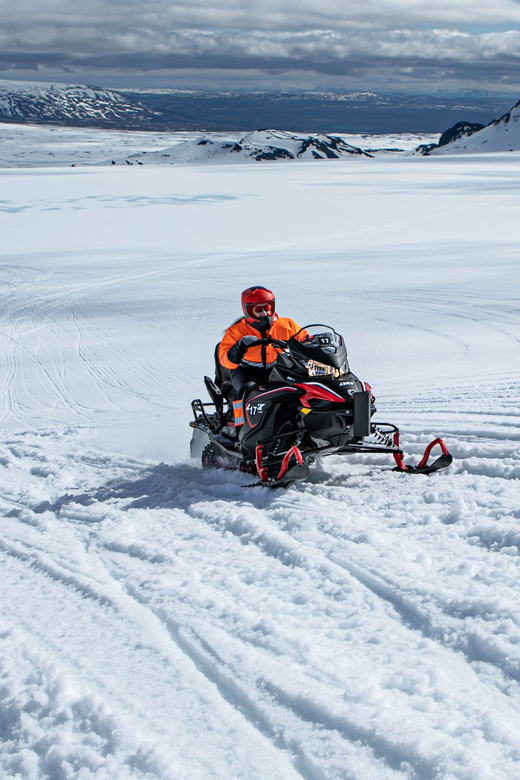 From Geysir: Snowmobiling & Ice Cave on Langjökull Glacier - Langjökull from Skjól to the high ice