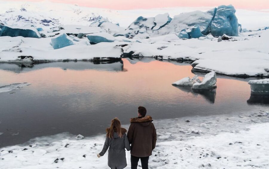From Jökulsárlón: Crystal Blue Ice Cave Super Jeep Tour - The walk to Breiðamerkurjökull’s cave