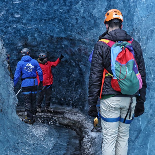 From Jökulsárlón: Ice Cave and Glacier Exploration Tour - Entering a natural ice cave that may not last