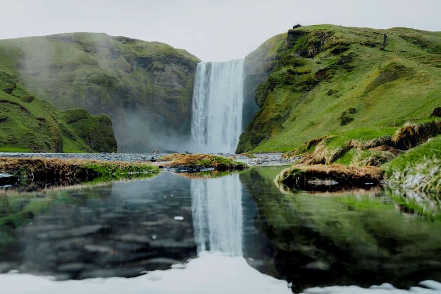 From Reykjavík: 2-Day South Coast Adventure - Skógafoss and the staircase above the falls