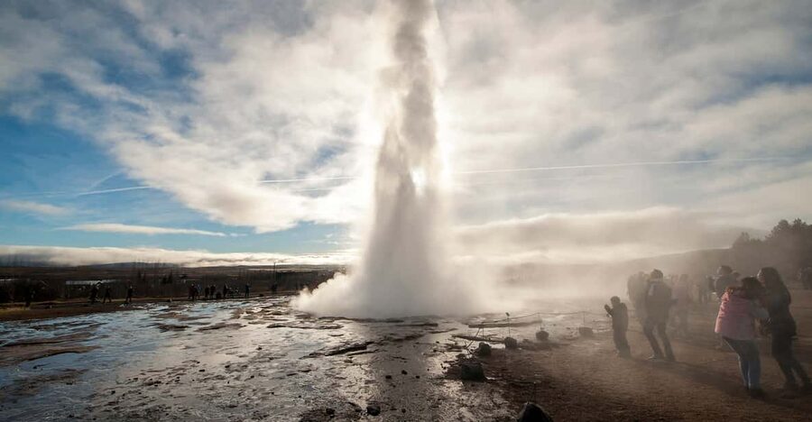 From Reykjavik: 3 Day Family Package - Day one: Strokkur, Gullfoss, Þingvellir, and Kerið