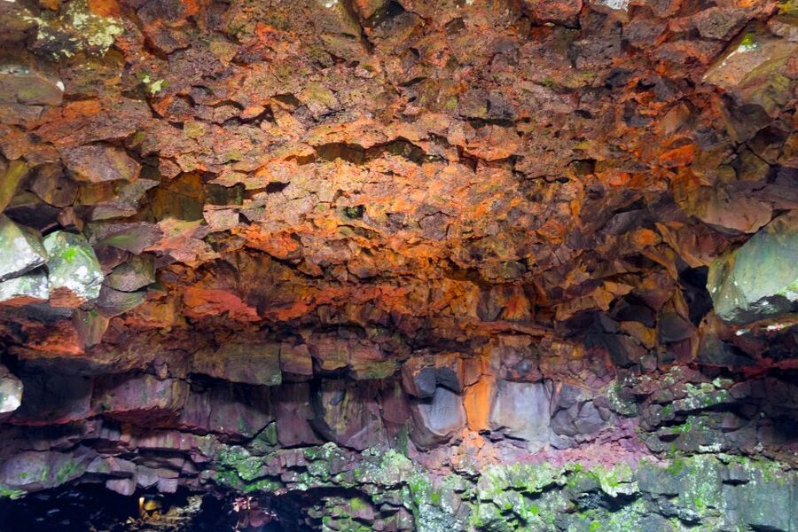 From Reykjavik: Golden Circle and Lava Caving Adventure - Inside Raufarhólshellir lava tunnel