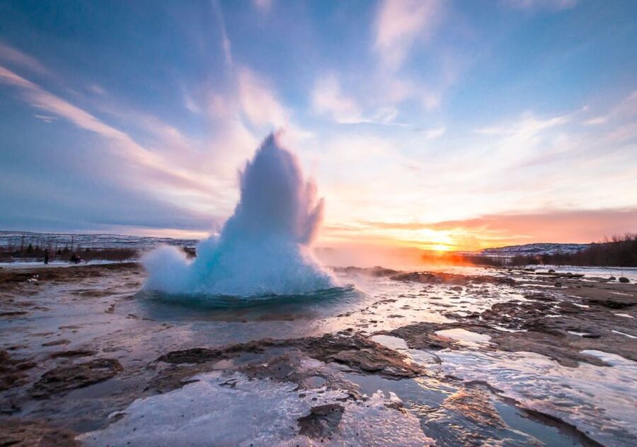 From Reykjavik: Golden Circle, Friðheimar, & Sky Lagoon Tour - Geysir and the hot ground of Haukadalur
