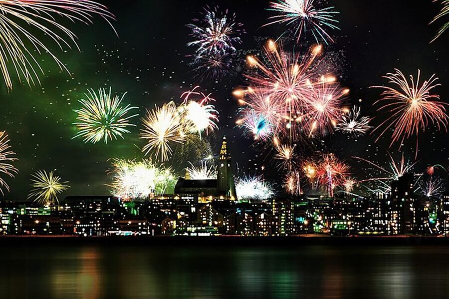 From Reykjavik: New Years Fireworks by Boat - The midnight countdown and Champagne toast
