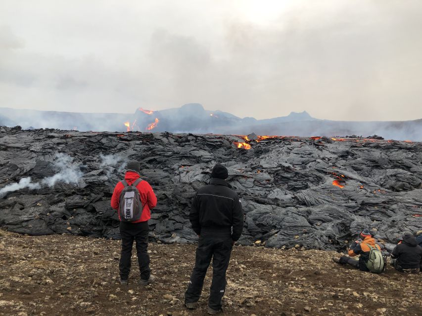 From Reykjavik: Reykjanes Geopark Tour and Sky Lagoon Visit - Hiking toward the recent lava fields