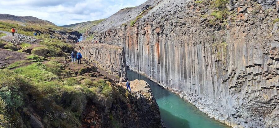 From Seyðisfjörður Port: Stuðlagil Canyon and Reindeer Park - The walk to the canyon takes some effort