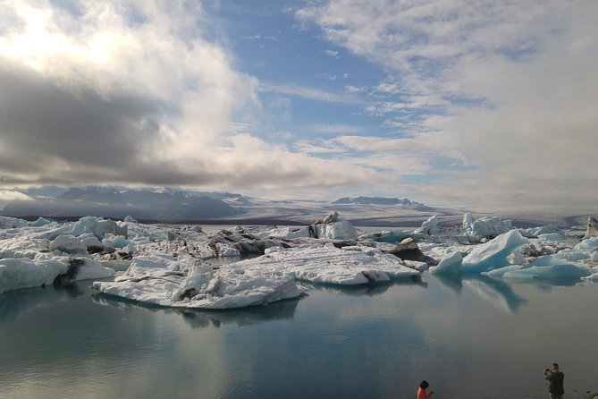 Glacier Lagoon, Diamond Beach, Black Sand Beaches and Waterfalls - Seljalandsfoss and the path behind the water
