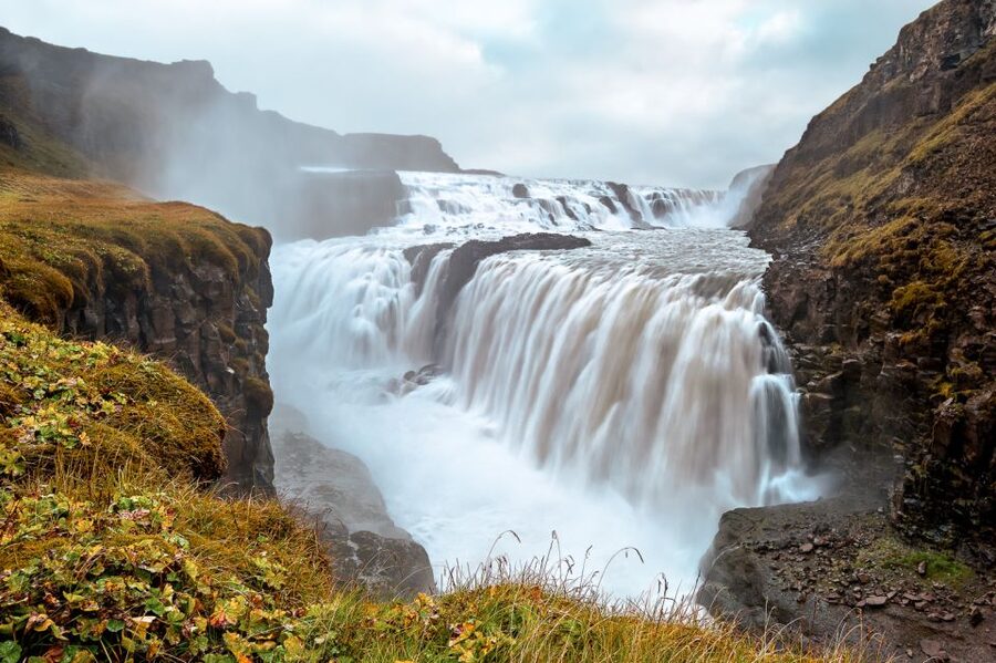 Golden Circle and Kerið Crater Small Group Tour - Gullfoss, Iceland’s great two-level waterfall