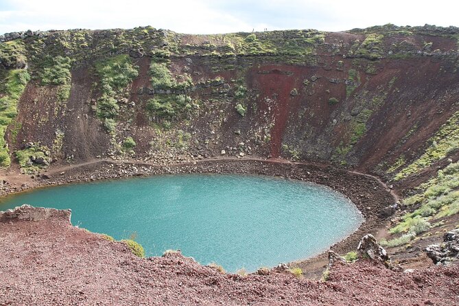 Golden Circle and Sky Lagoon Full-Day Tour - Kerid crater and its blue-green water