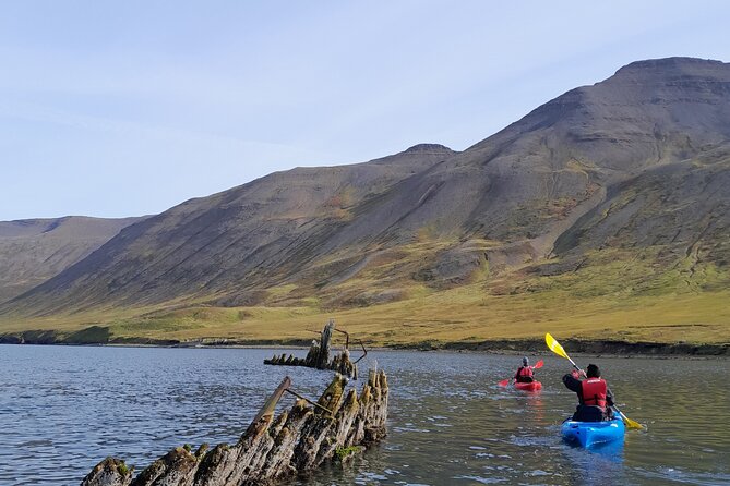 Guided kayak tour in Siglufjörður / Siglufjordur. - The short lesson that makes the paddle easier
