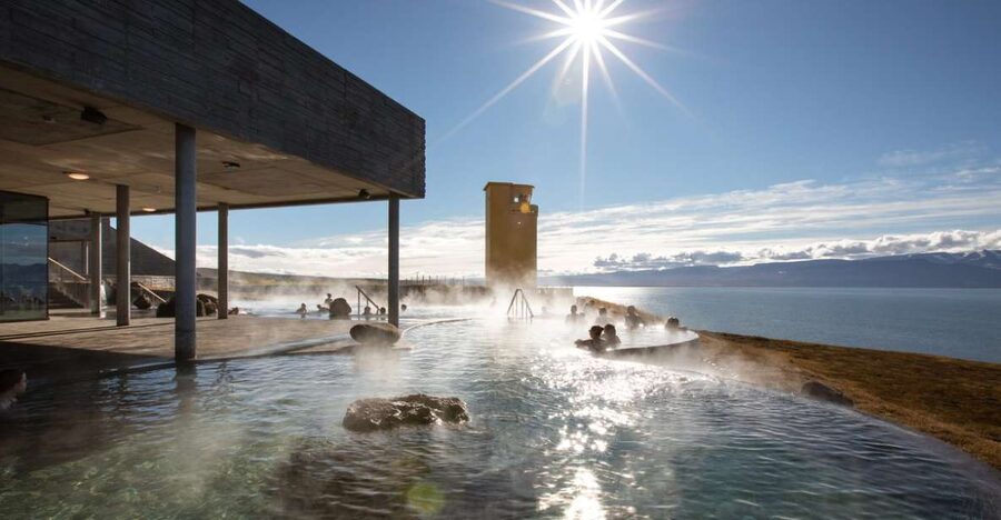 Husavik: GeoSea Geothermal Baths Entrance Ticket - The pools, steam room, and swim-up bar