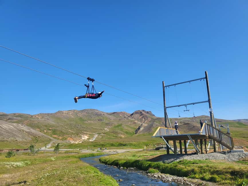 Hveragerdi: Mega Zipline Experience - The optional 13-meter free-fall