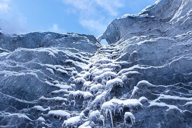 Ice Cave and Glacier Walk into Blue Glacier Canyon - Inside the blue ice cave and canyon