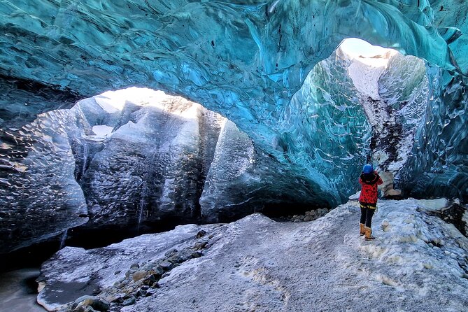 Ice Cave and Glacier Walk into Blue Glacier Canyon - Walking across the glacier in crampons