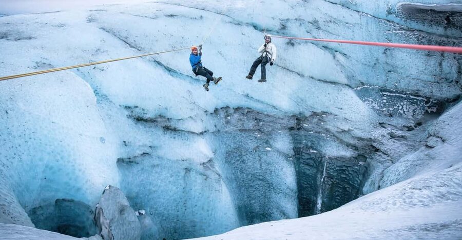 Iceland: Glacier Zip Line Tour with Hike or Ice Cave Visit - Key points at a glance