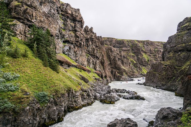Iceland’s Top Grade 4 Rafting – Drysuit, Canyon & Adrenaline - The basalt canyon between the rapids