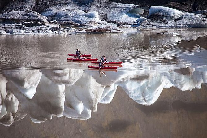 Kayaking on the Sólheimajökull Glacier Lagoon - Stable sit-on-top kayaks for beginners