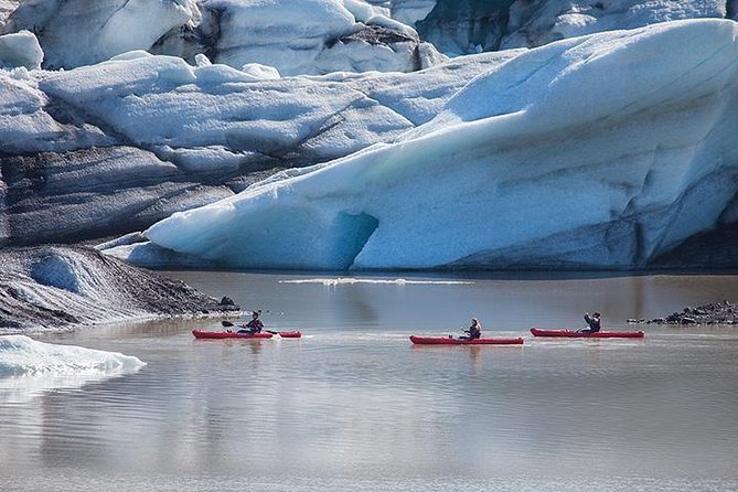 Kayaking on the Sólheimajökull Glacier Lagoon - Getting fitted for the dry suit