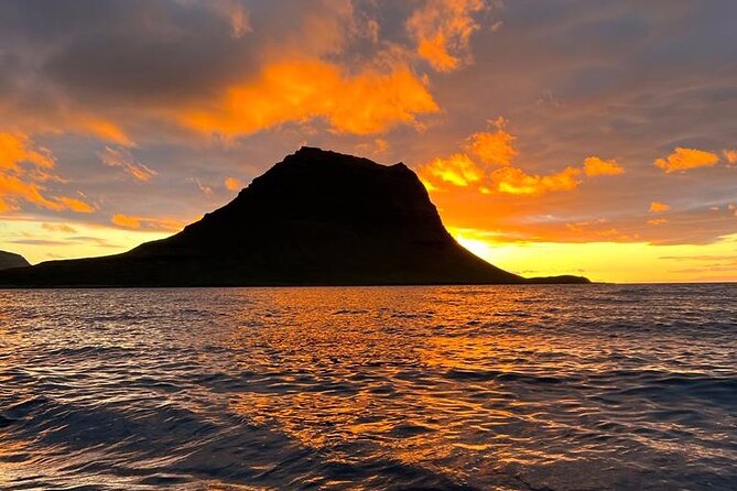 Midnight Sun Kayaking Adventure by Mt. Kirkjufell - A slow paddle beneath the midnight sun