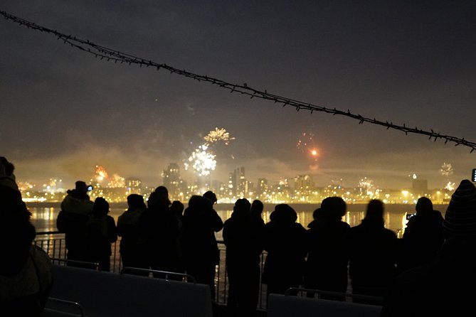 New Year's Eve Fireworks Cruise in Reykjavik - Inside the boat, on deck, and in the cold