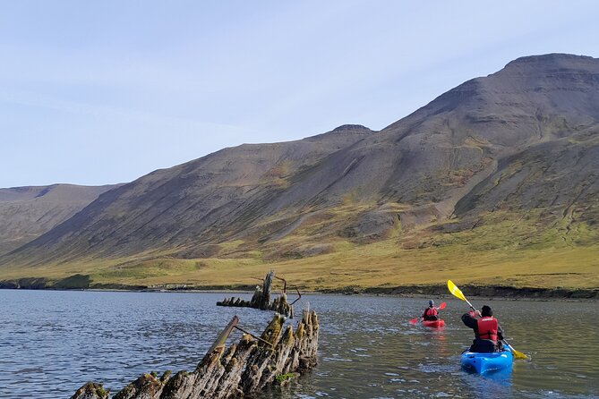 Private: Guided kayak tour in Siglufjörður / Siglufjordur. - Learning the kayak before leaving shore