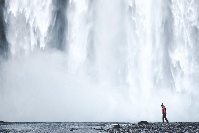 Private South Coast Fire and Ice: Glacier viewpoint & Lava Show - Skogafoss gives you Iceland’s classic waterfall moment