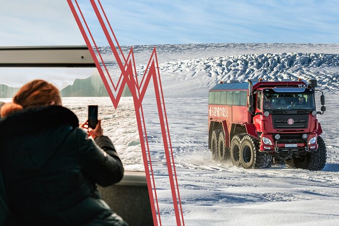 Red Glacier Monster Truck on Langjokull Glacier from Gulfoss - What to wear and bring