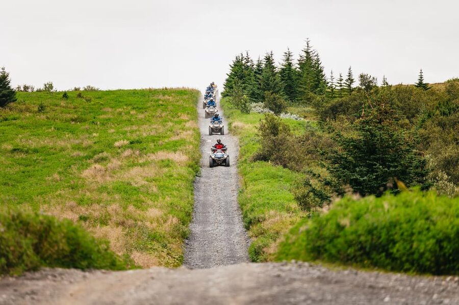 Reykjavik: Countryside Guided ATV Tour with Transfers - Climbing toward the Reykjavik viewpoint