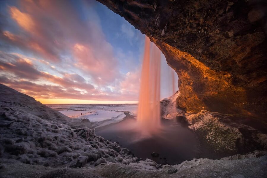 Reykjavik: Glacier Hike & South Coast Day Tour - Skógafoss, a waterfall with two good viewpoints