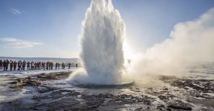 Reykjavík: Golden Circle, Bruarfoss, and Kerid Crater Tour - Leaving Reykjavík by minibus