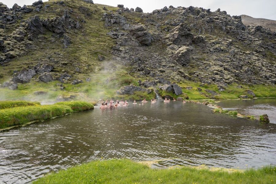 Reykjavík: Landmannalaugar Hike and the Valley of Tears - Hiking through Laugahraun toward Brennisteinsalda