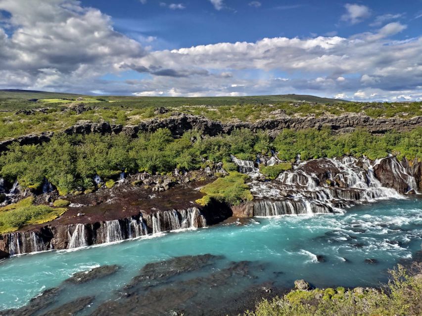Reykjavik: Lava Cave, Hot Springs, and Waterfalls Tour - Glanni Waterfall, 30 minutes of green river scenery