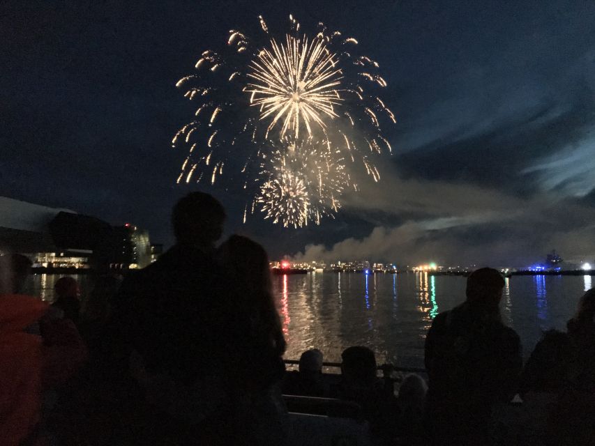 Reykjavik: New Year's Eve Fireworks Cruise - The midnight fireworks over Reykjavik