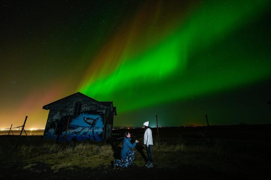 Reykjavik: Northern Lights Tour with Private Photographer - Warm jumpsuits, chairs, and the long wait