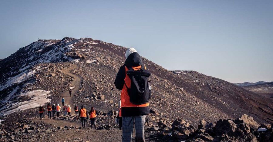 Reykjavík: Volcano Eruption Site and Reykjanes Hiking Tour - The real prize: walking across a young lava field