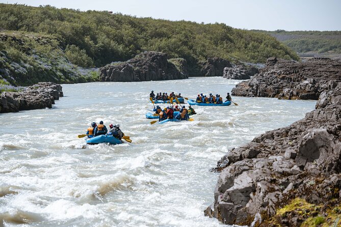 River Rafting on the Golden Circle - The optional cliff jump and cold-water finish