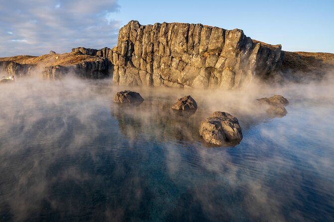 Sky Lagoon Ticket with 7-Step Ritual and Transfers from Reykjavik - Sunset, darkness, rain, and snow