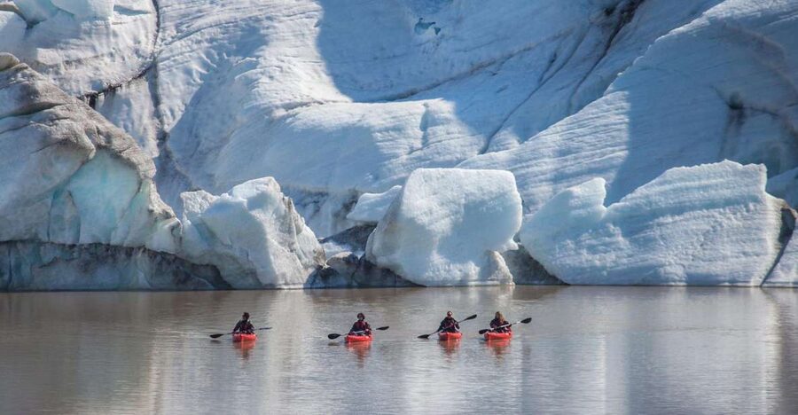 Sólheimajökull: Guided Kayaking Tour on the Glacier Lagoon - Getting into the dry suit