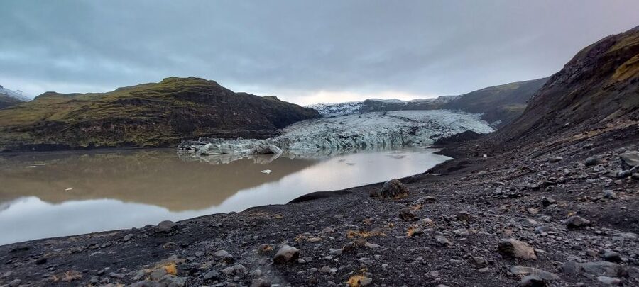 Sólheimajökull Ice Climbing Tour - Moving between walls and ice holes