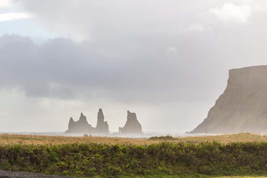 South Coast, Glacier Hike and Northern Lights Winter Tour - Volcanic views across southern Iceland