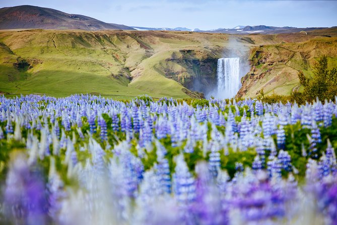 South Coast Iceland from Reykjavik with Guide & Touchscreen Audio - Skógafoss, a waterfall with a high viewpoint