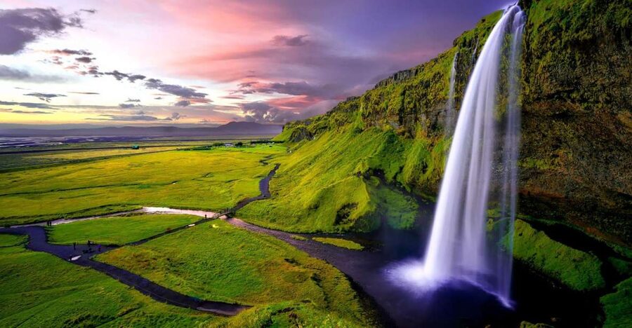 South Coast of Iceland. Black beach, glaсier, waterfalls... - Skógafoss and the view from the steps