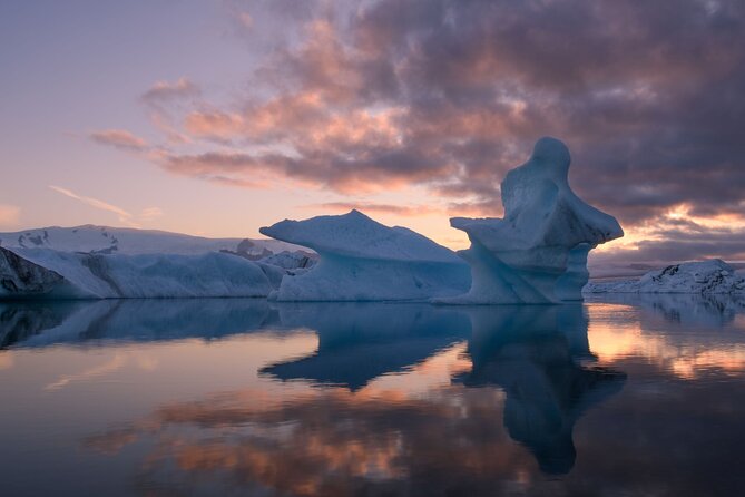 South Iceland and Glacier Lagoon: Jökulsárlón with Boat Tour - Diamond Beach and ice on black sand