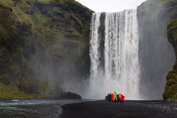 South Iceland, Glacier and Black Sand Beach Small Group Tour - Skógafoss: power, stairs, and a tight clock