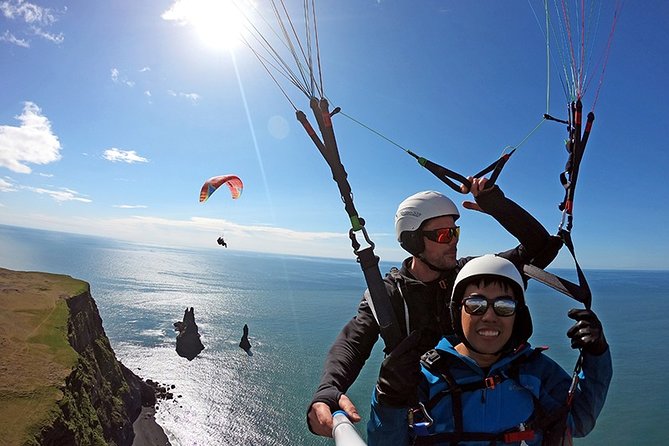 Tandem Paragliding Flights from Vik - Learning the basics before launch