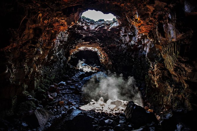 The Lava Tunnel Tour with Transfer from Reykjavik - Walking through a tunnel made by lava