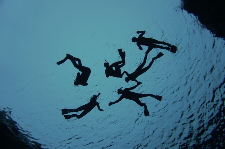 Thingvellir: Silfra Freedive Adevnture with a Guide - Entering Silfra by the staircase